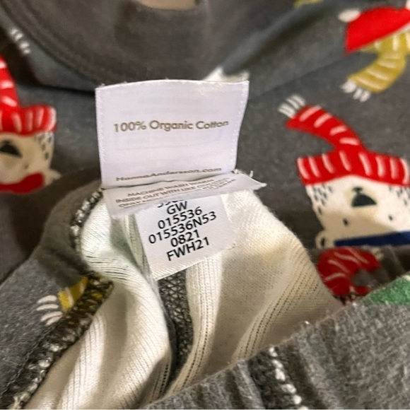 Hanna Andersson Long John Pajama Set Color: Polar Brrr Size 3T - Picture 3 of 5